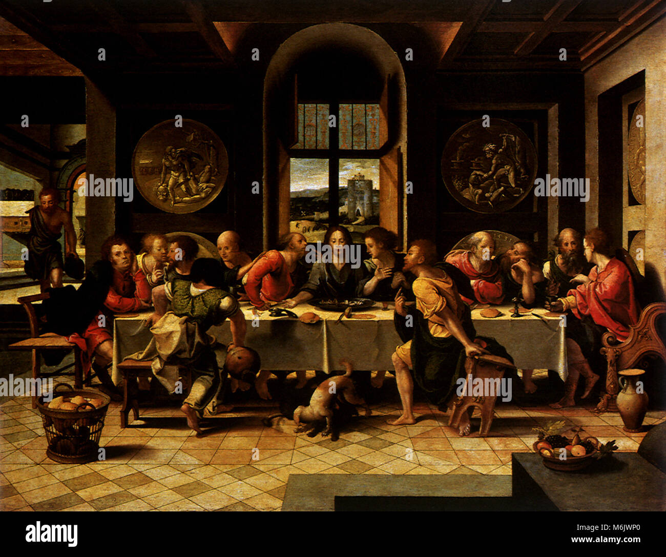 Letzte Abendmahl, Pieter COECKE VAN AELST,, 1531. Stockfoto