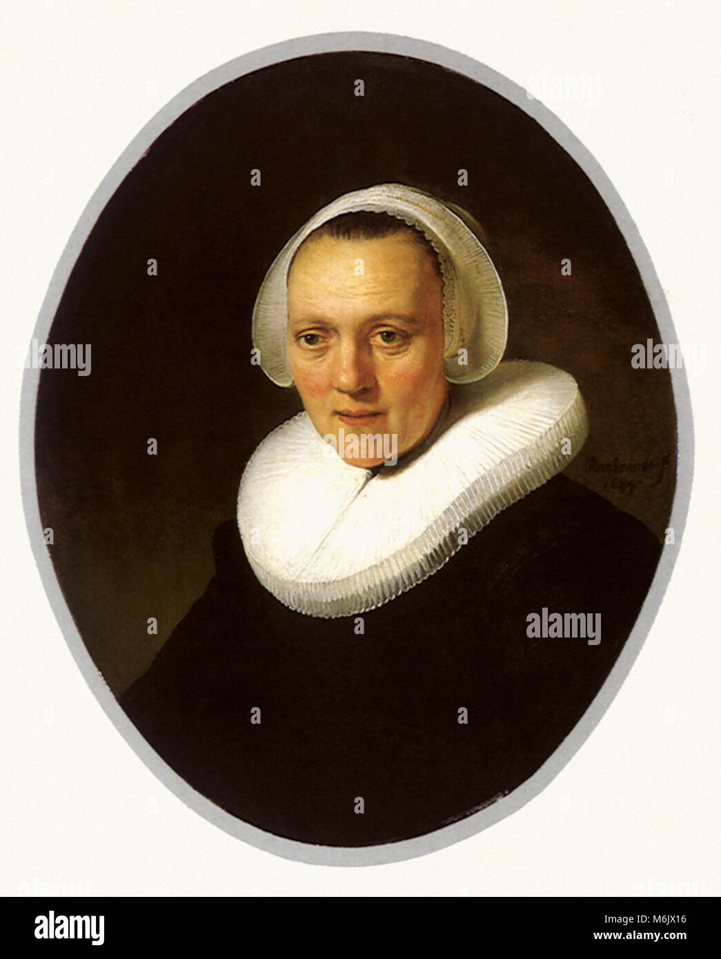 Porträt einer jungen Frau, Rembrandt's Werkstatt, 1634. Stockfoto