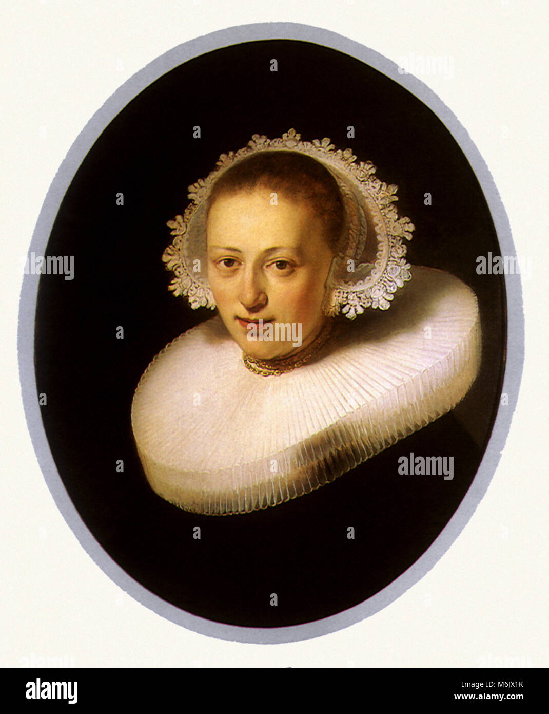 Porträt einer jungen Frau, Rembrandt's Werkstatt, 1633. Stockfoto