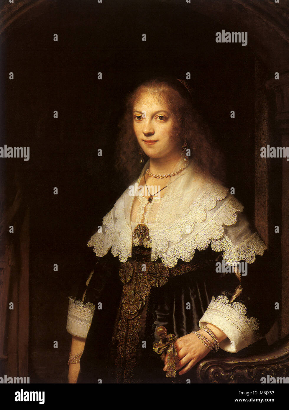 Maria, Tochter von Aletta Adriaensdr., Rembrandt, Harmensz van Rijn, 1639. Stockfoto