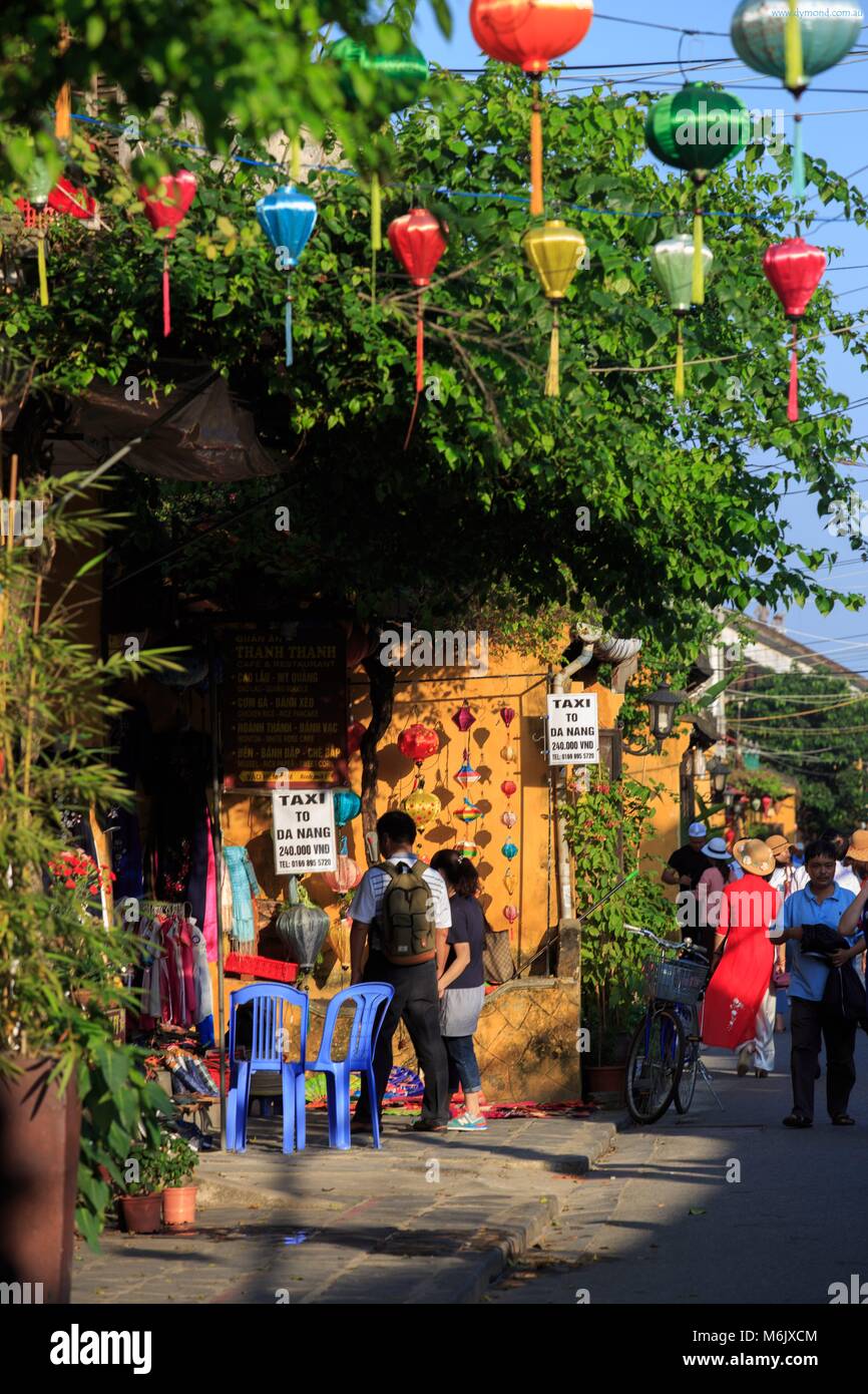 Bunte Laternen sind ein Highlight bei einem Besuch in der Altstadt von Hoi An, Vietnam Stockfoto