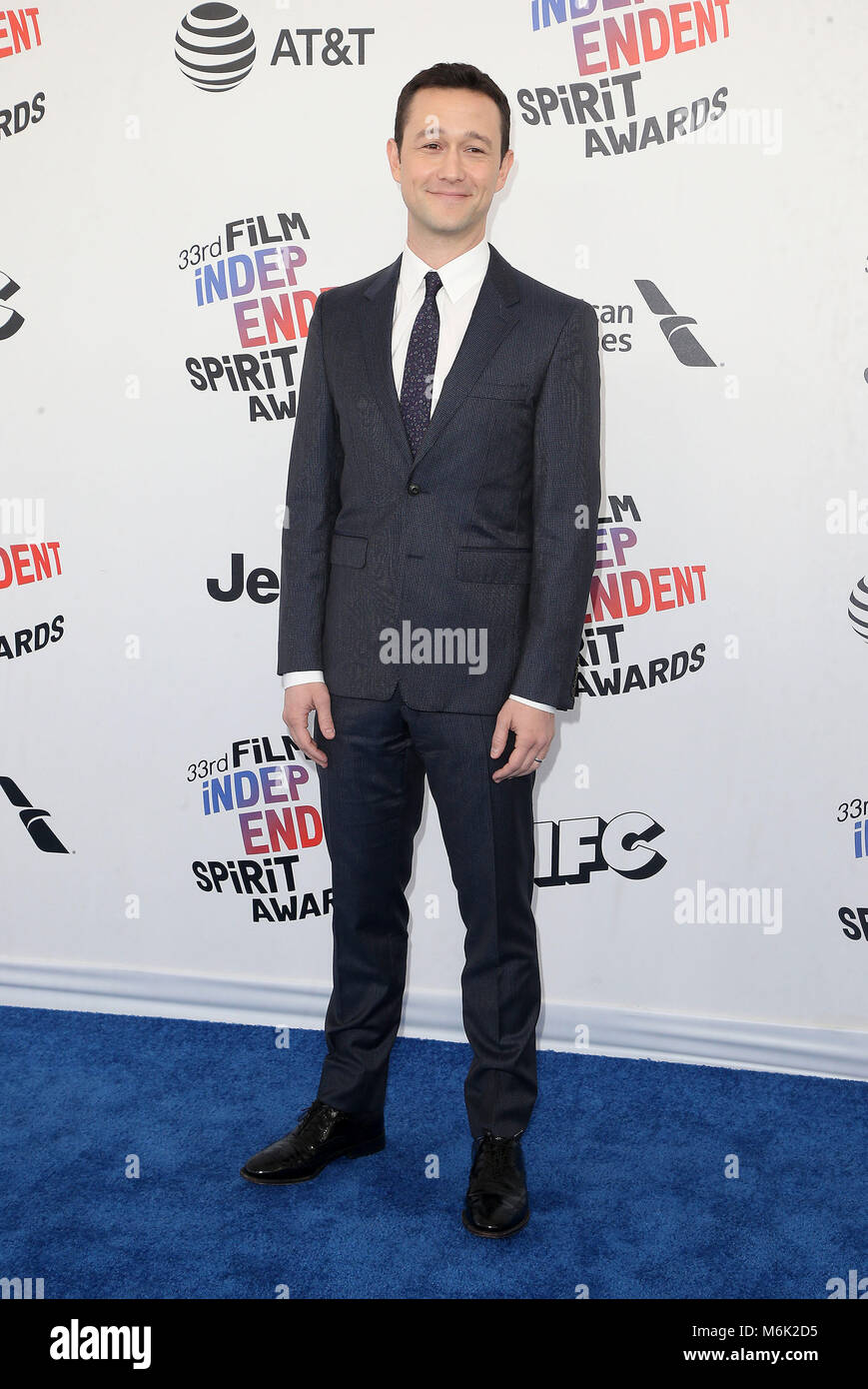 Santa Monica, CA, USA. 3 Mär, 2018. 03. März 2018 in Santa Monica, Kalifornien - Joseph Gordon-Levitt. 33. jährlichen Film Independent Spirit Awards gehalten am Santa Monica Pier. Photo Credit: F. Sadou/AdMedia Credit: F. Sadou/AdMedia/ZUMA Draht/Alamy leben Nachrichten Stockfoto