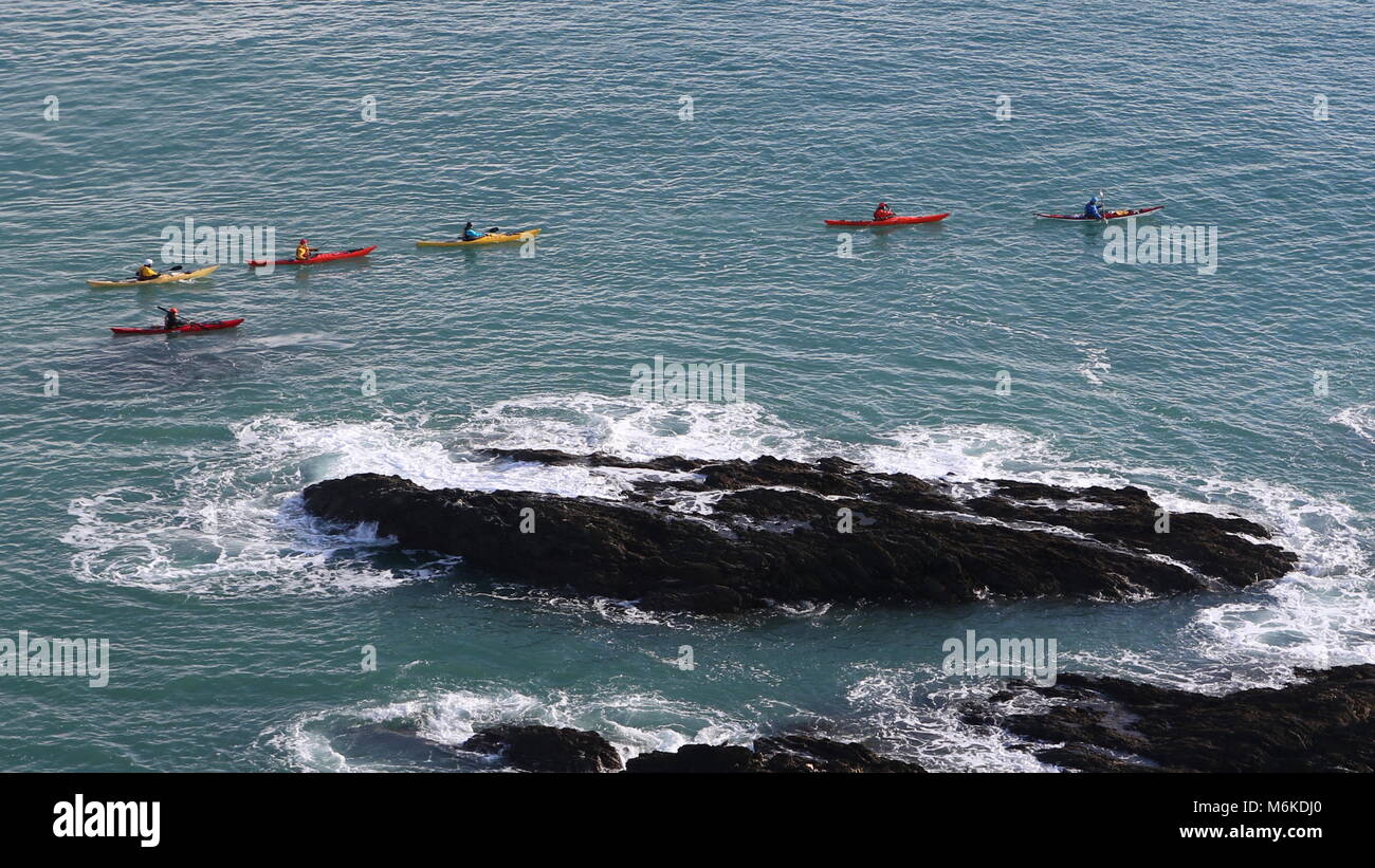 Kajak aus Swanpool, Falmouth Stockfoto