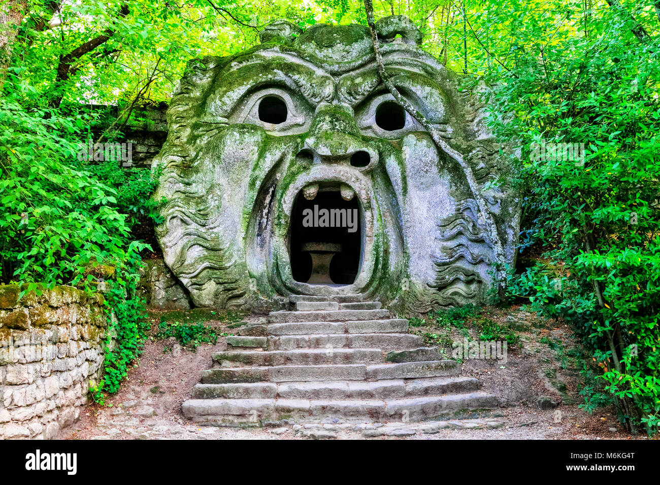 Beeindruckende Park der Monster, Bomarzo, Viterbo, Latium, Italien. Stockfoto
