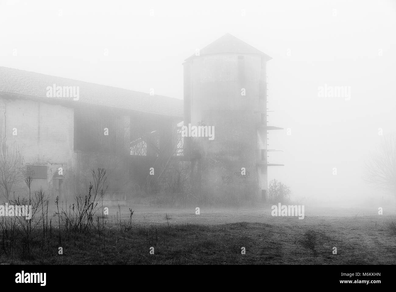 Winter Tessin riverbanks Landschaften Stockfoto