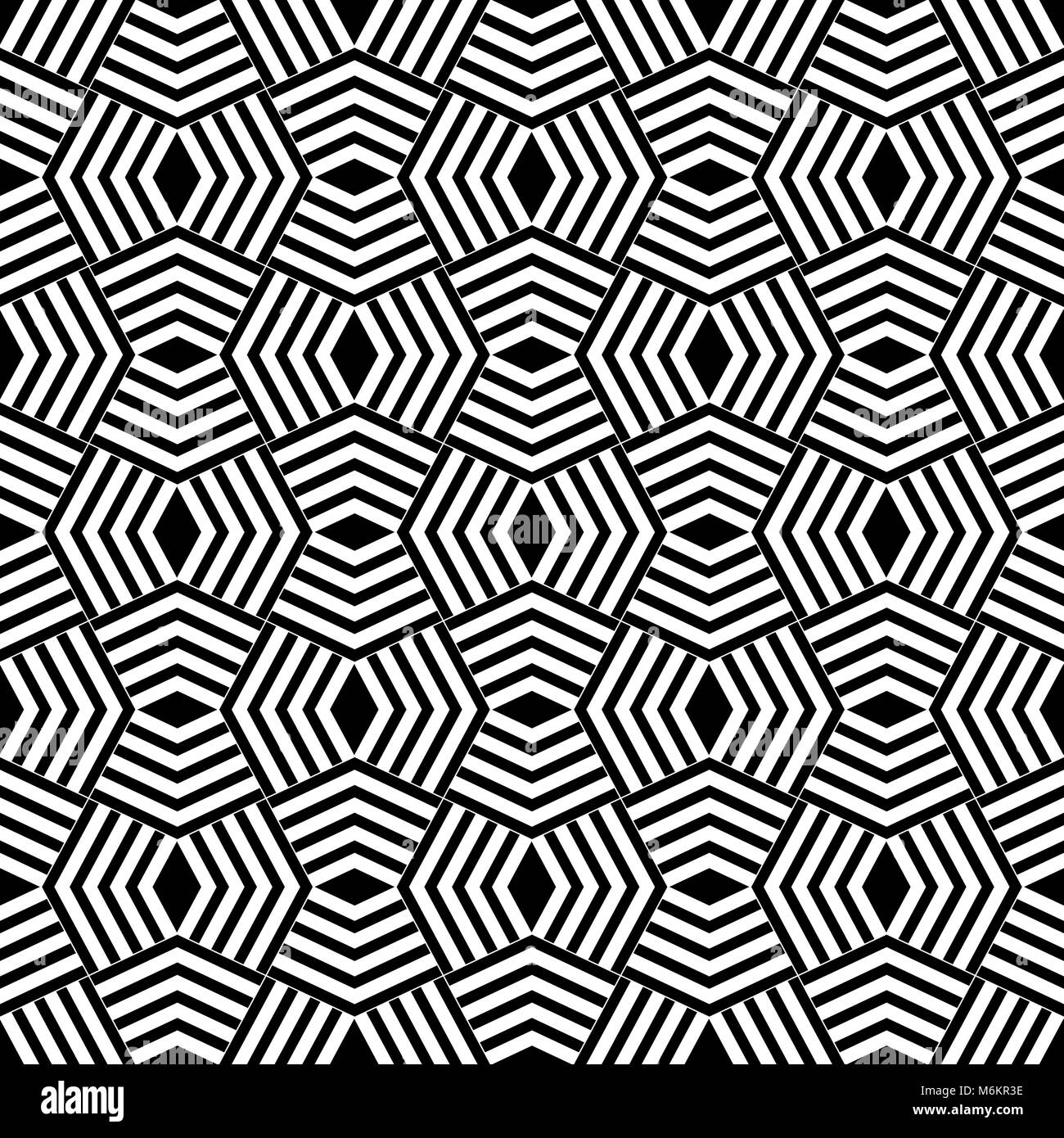 Art Deco Nahtlose Muster Stilvolle Moderne Geometrische Textur Polygonale Formen Linien Rauten Zu Wiederholen Monochrom Hintergrund Web Vektor Element O Stock Vektorgrafik Alamy