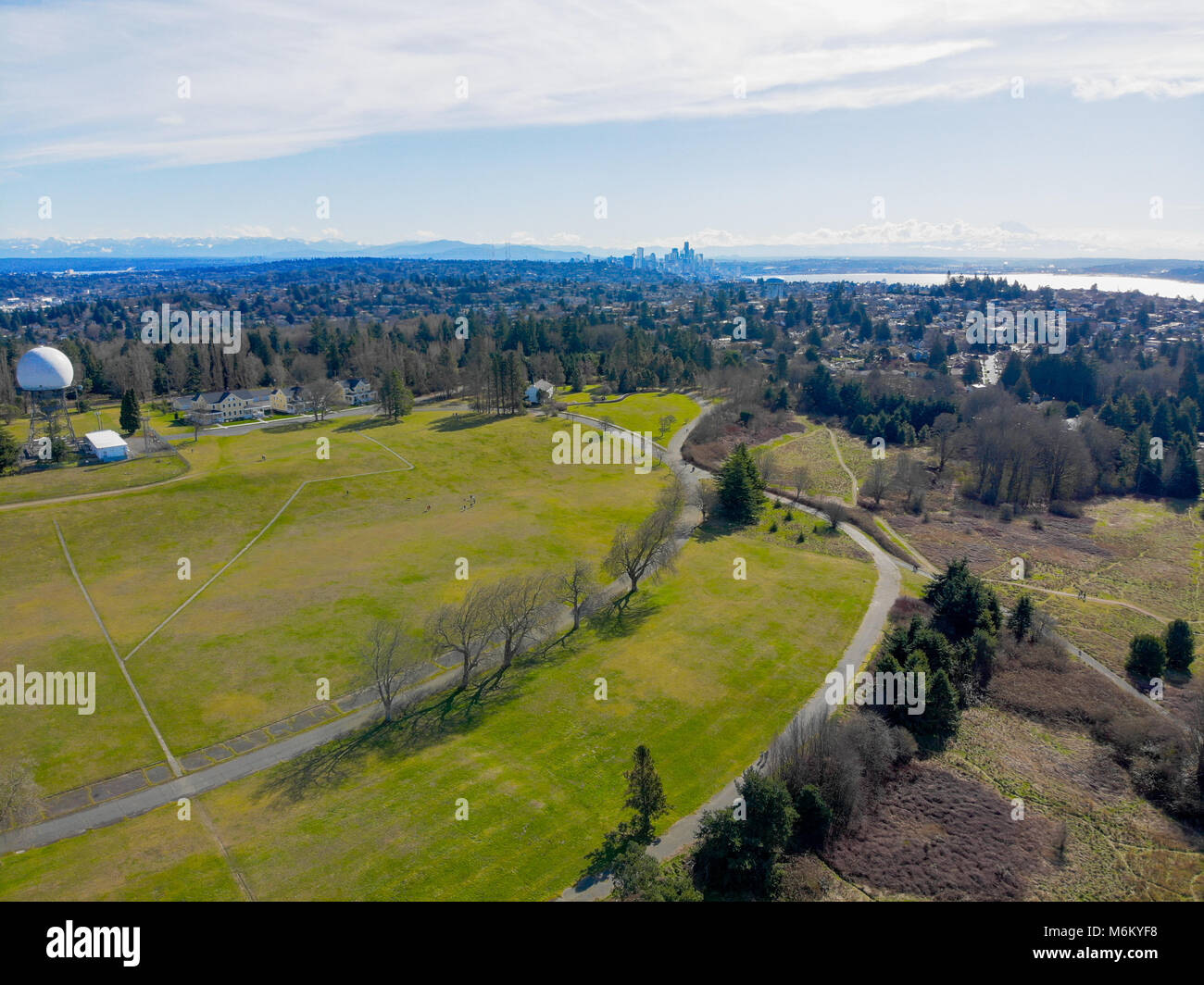 Drone Fotos von Seattle, WA Stockfoto