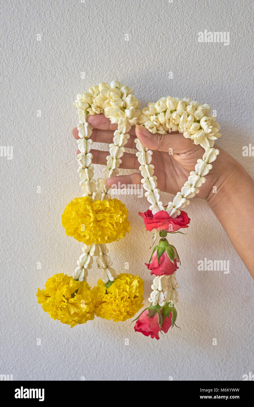 Flower Garland, Thailand, Stockfoto