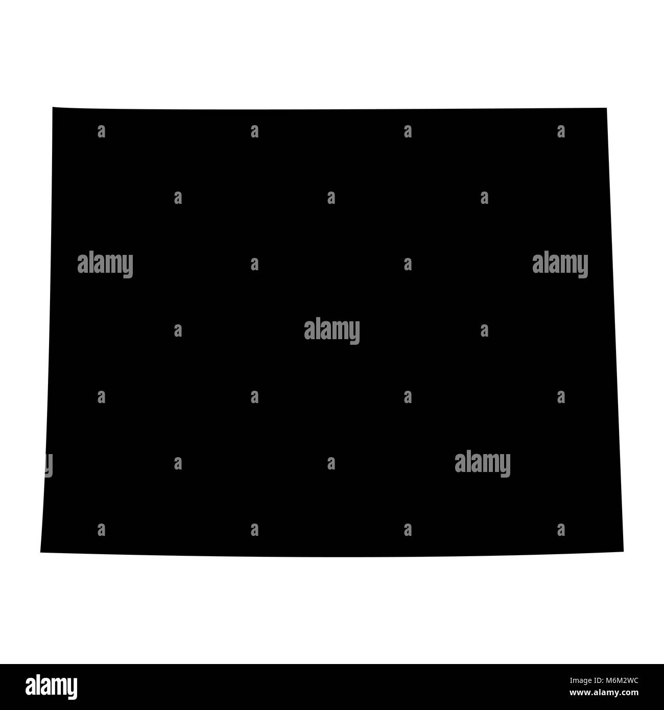 Us-Bundesstaat Wyoming im US-Karte Stock Vektor