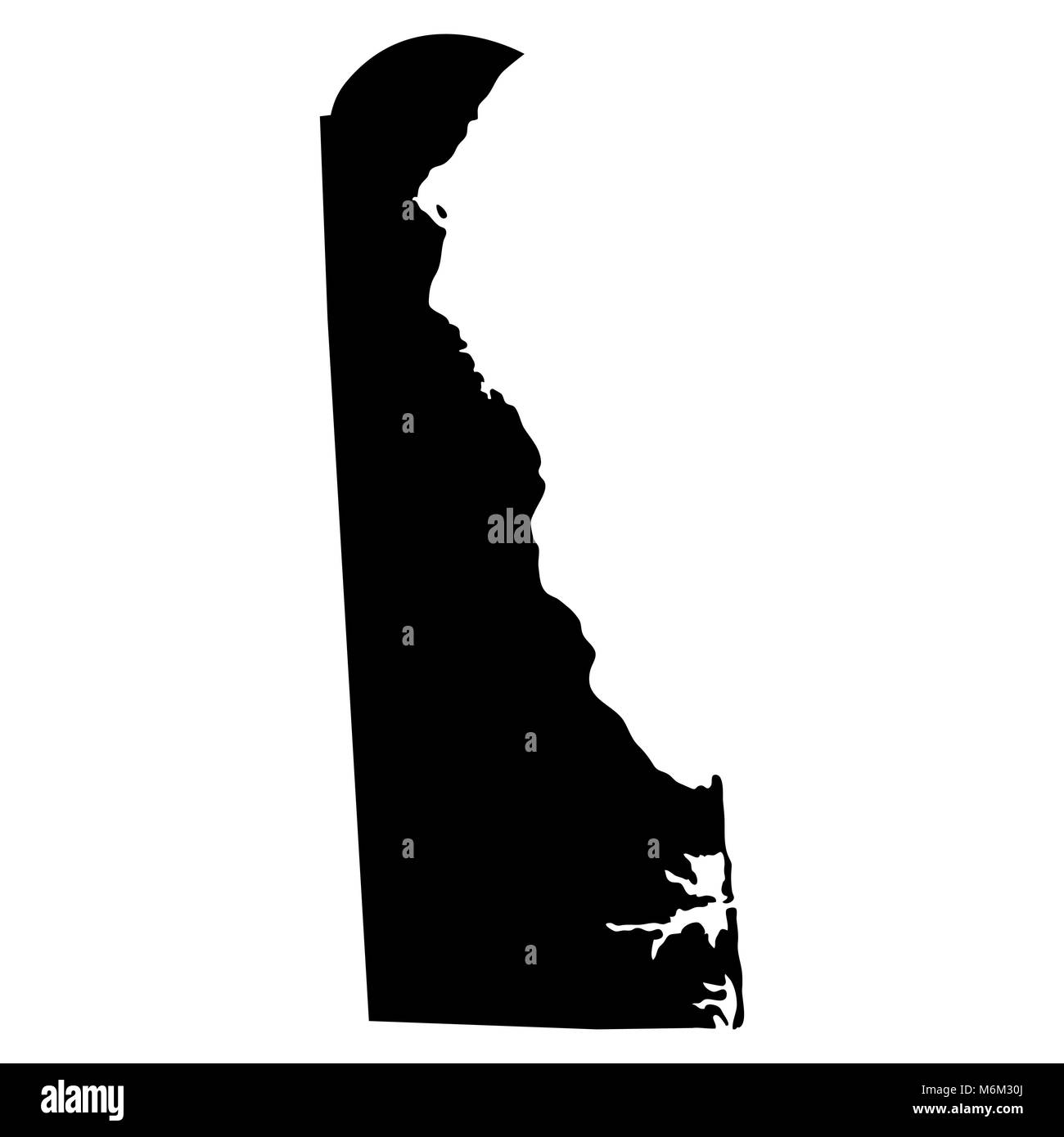 Karte des US-Bundesstaates Delaware Stock Vektor