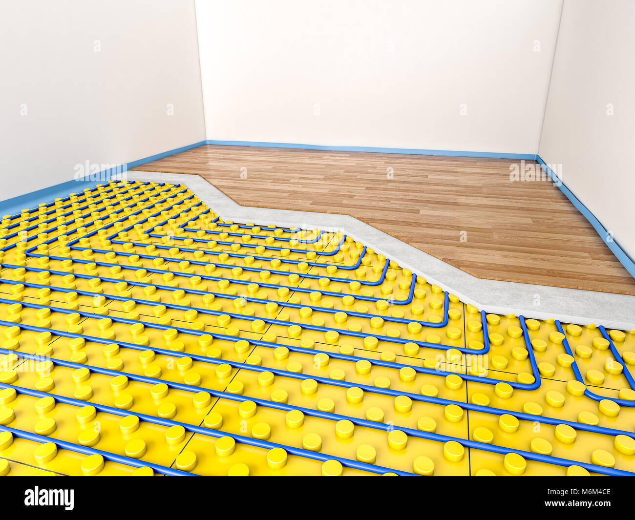 Bodenheizung panel Detail 3D Rendering image Stockfoto Bodenheizung panel Detail 3D Rendering image Stockfoto