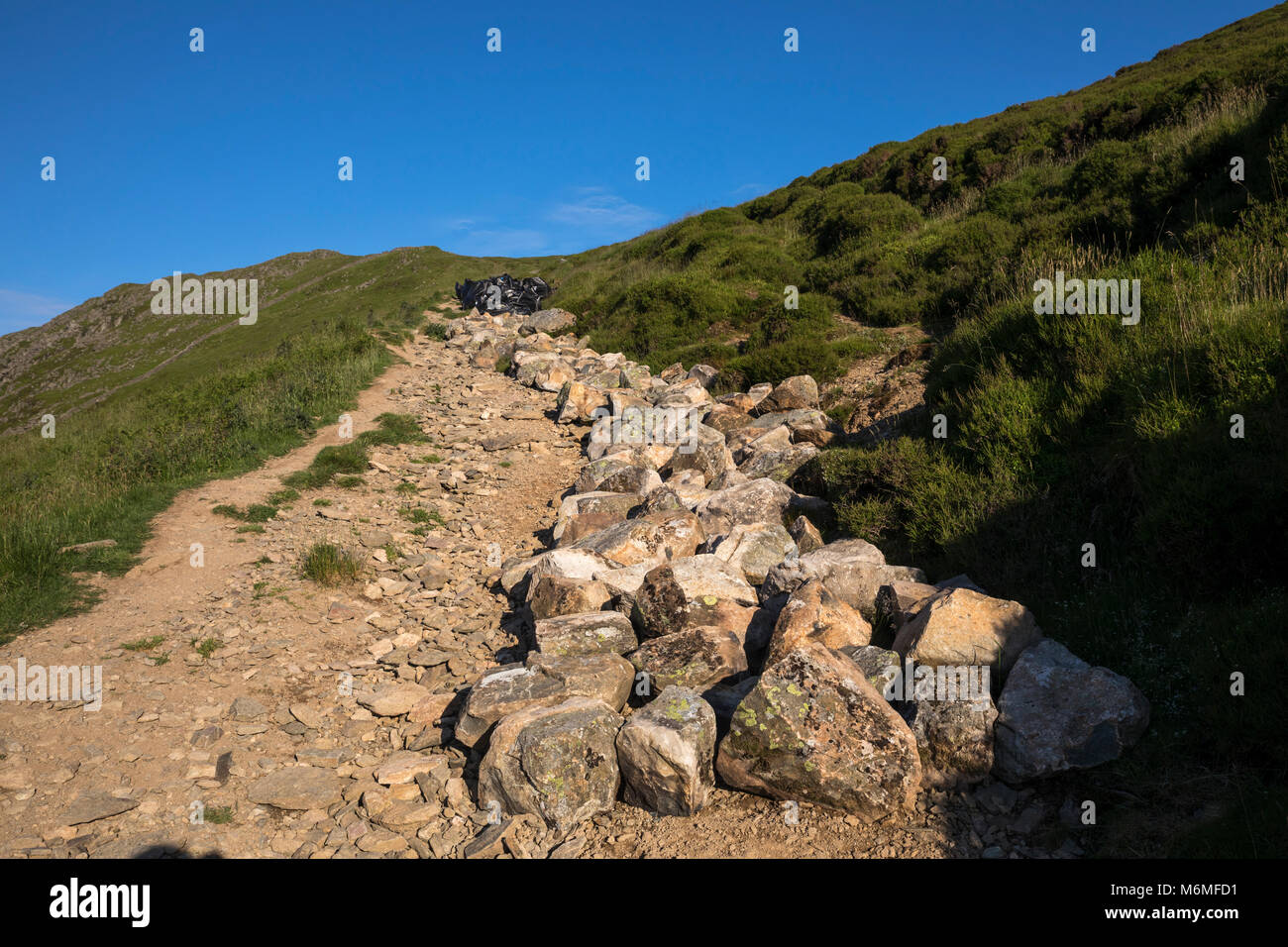 Helvellyn Klettern; Fußweg Bau; Lake District, Großbritannien Stockfoto