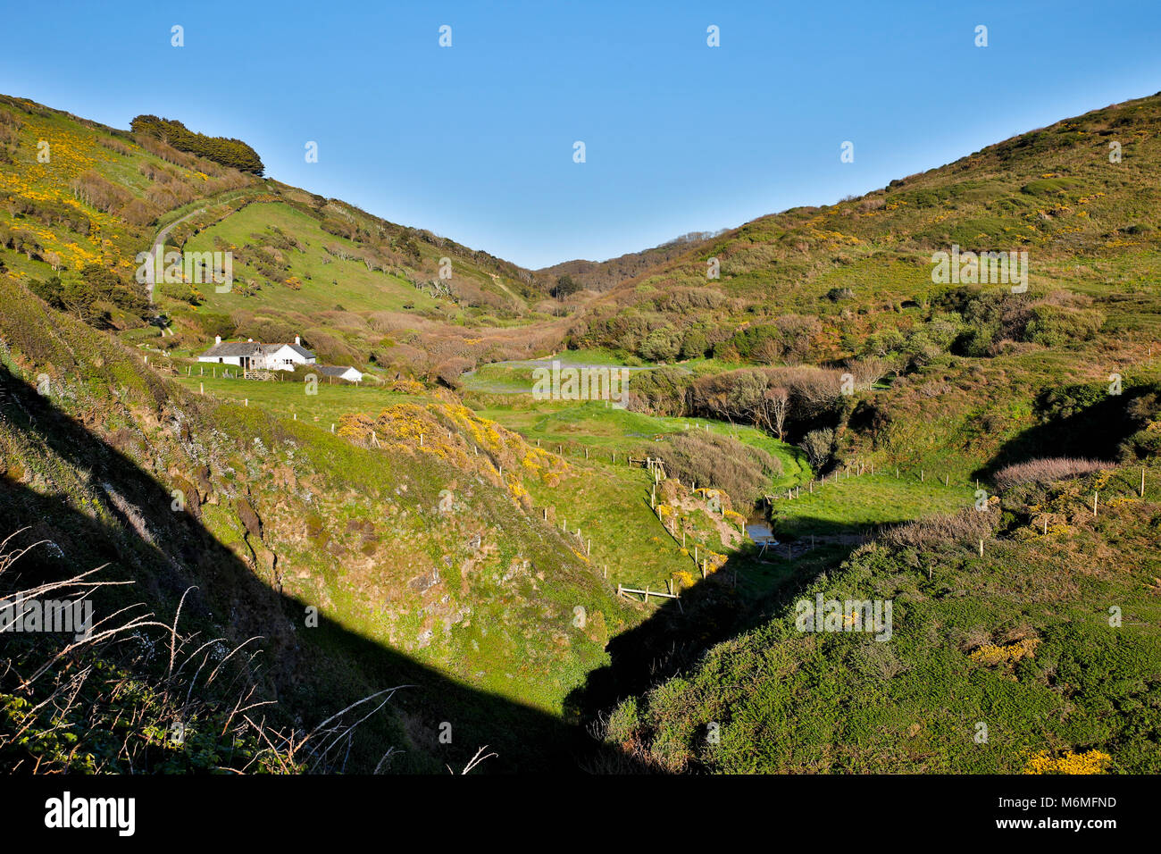 Marsland Tal; Devon - Cornwall Grenze; UK Stockfoto