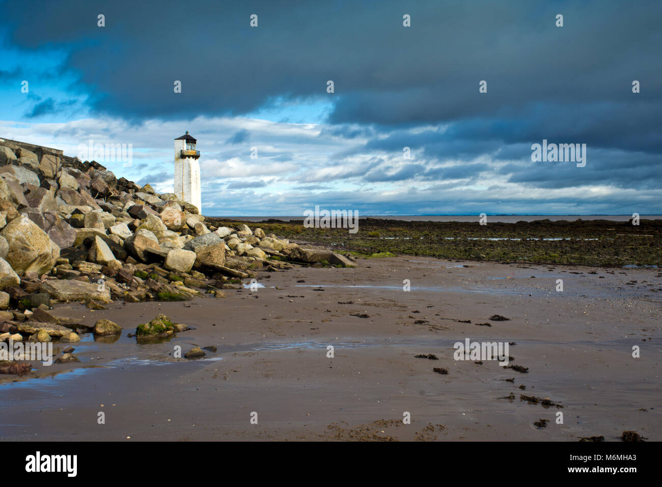Southerness Leuchtturm, Dumfries und Galloway, Schottland. Stockfoto