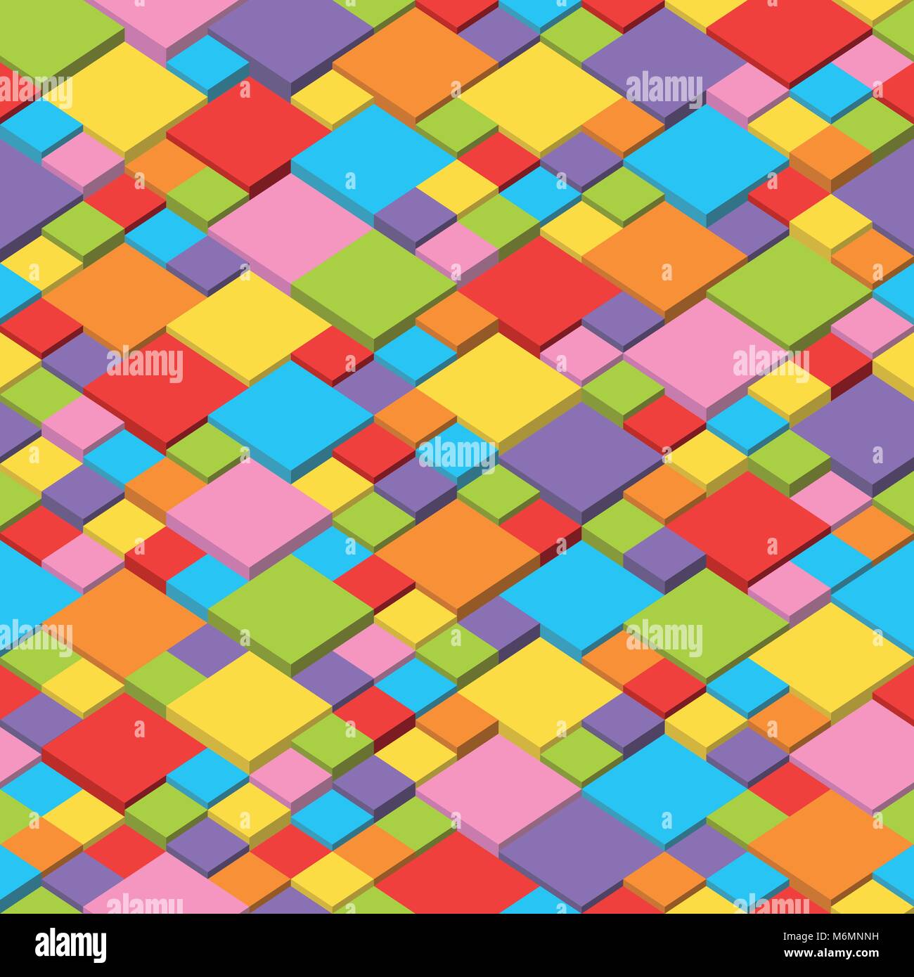 Abstract vector Hintergrund von mehrfarbigen Würfel, nahtlose und wiederholbaren Muster Stock Vektor
