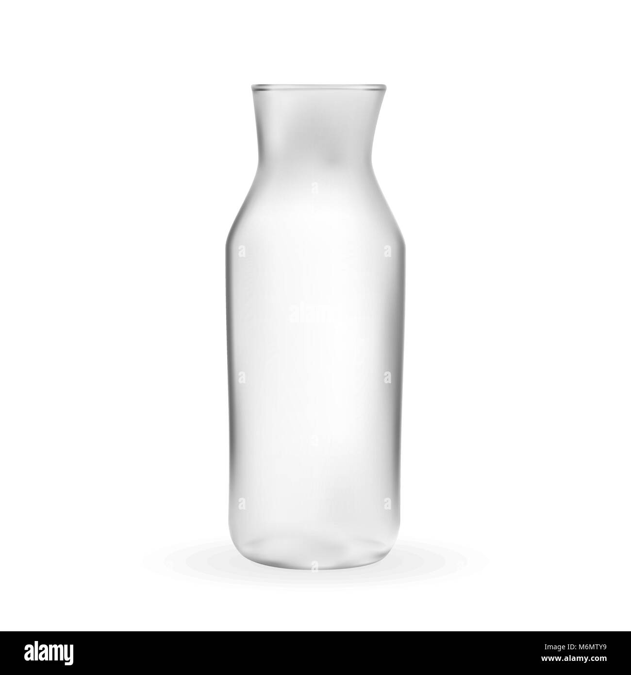 Realistische 3D-Modell der Glasflasche. Vector Illustration Stock Vektor