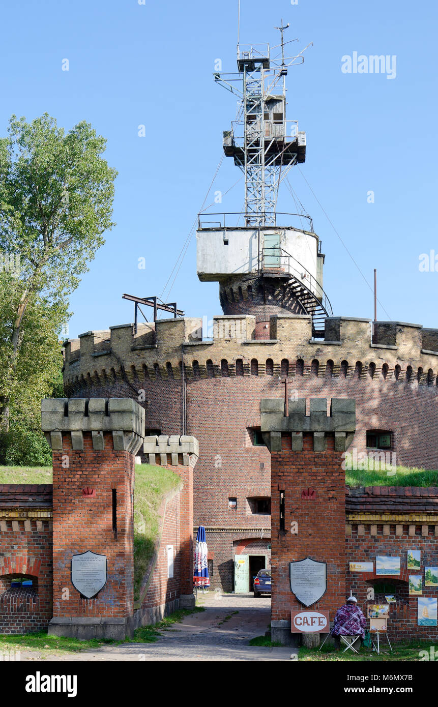Der Engel Fort, von 1845-58, am Mausoleum des Hadrian modelliert (das heutige Castel Sant'Angelo in Rom). Swinoujscie, Westpommern, Polen Stockfoto