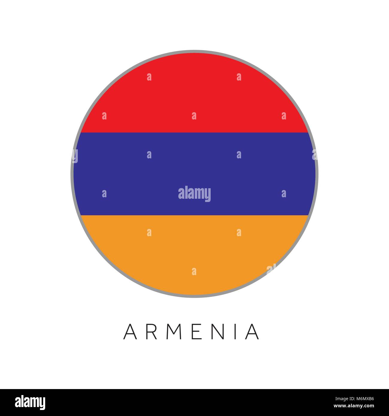 Armenien Flagge runder Kreis Vektor icon Stock Vektor