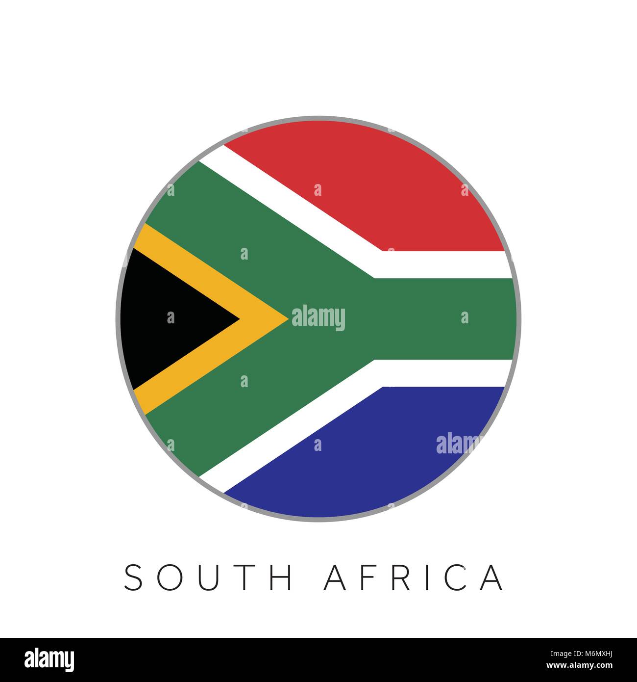 Südafrika Flagge runder Kreis Vektor icon Stock Vektor