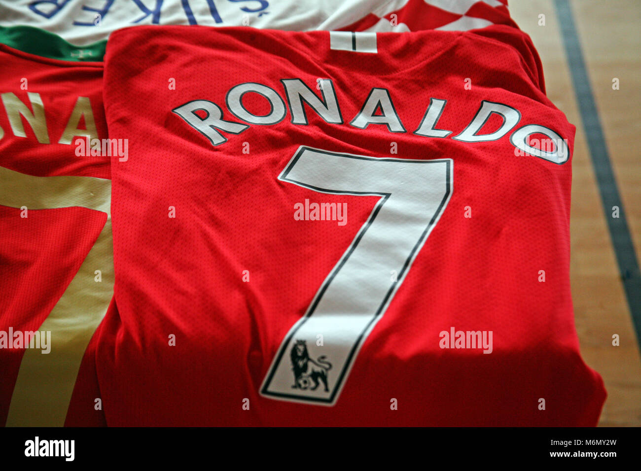 Ronaldo original Fußball Jersey von der verstorbenen Franziskaner Vrancic Sammlung, Kroatien Stockfoto