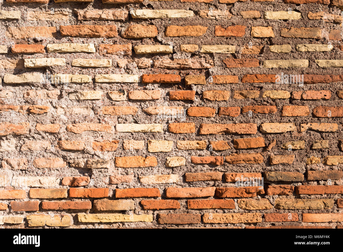 Antike römische Ziegel Textur. Rom. Latium. Italien. Stockfoto