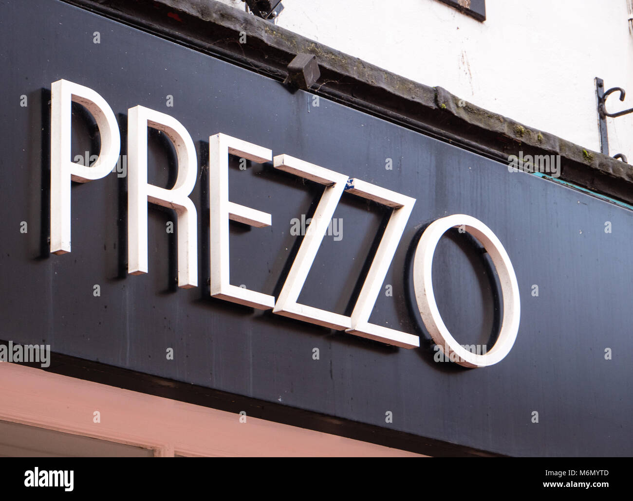 Prezzo Italienische Restaurant, Reading, Berkshire, England. Stockfoto