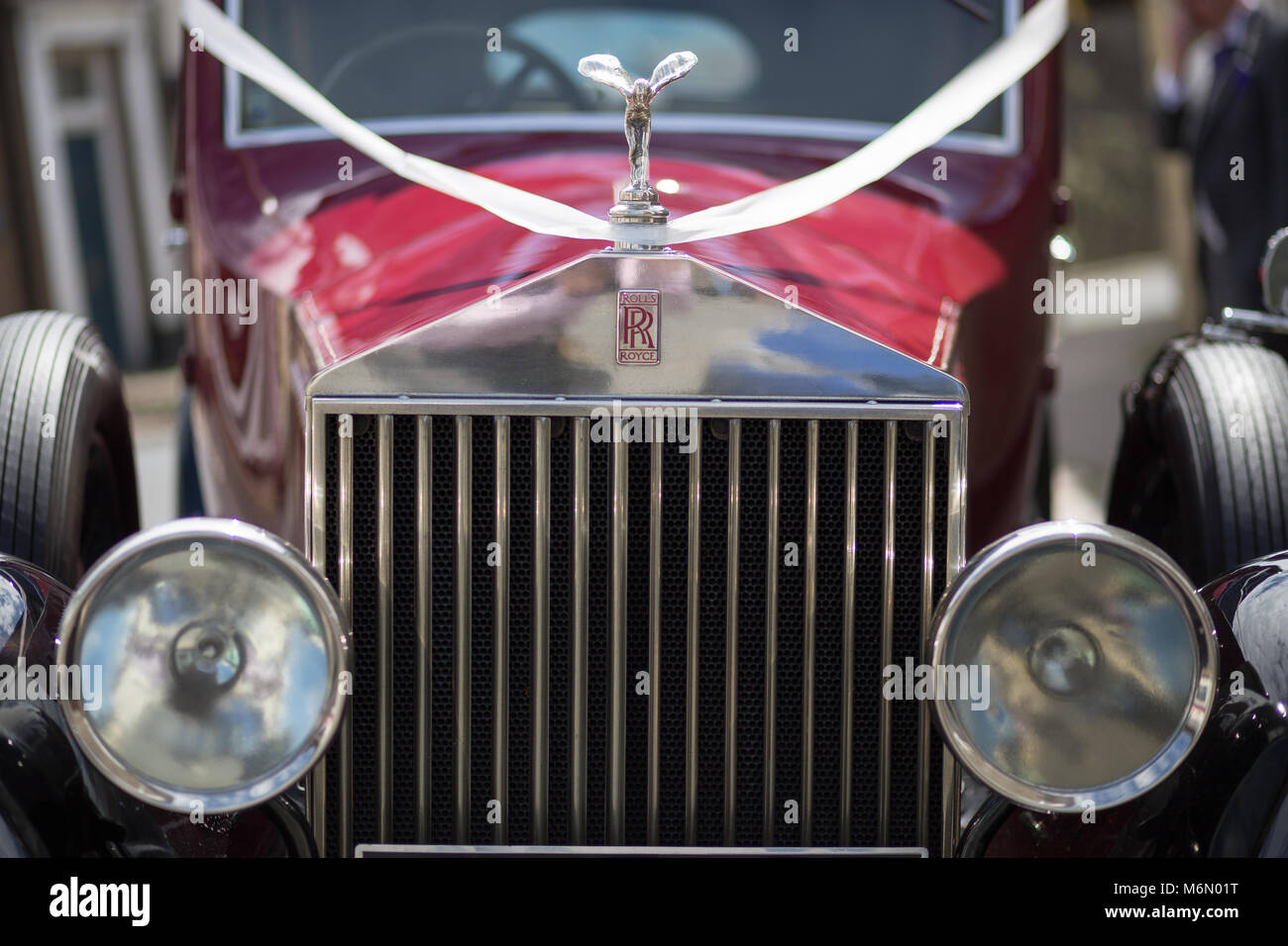 Rolls-Royce Hochzeit Auto Stockfoto