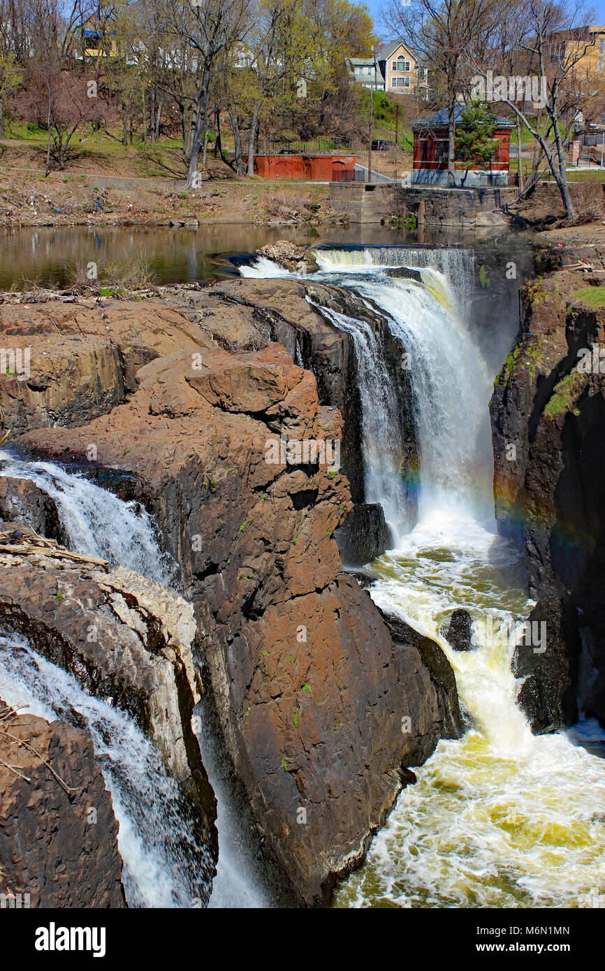 Wasserfälle in Paterson, New Jersey Stockfoto