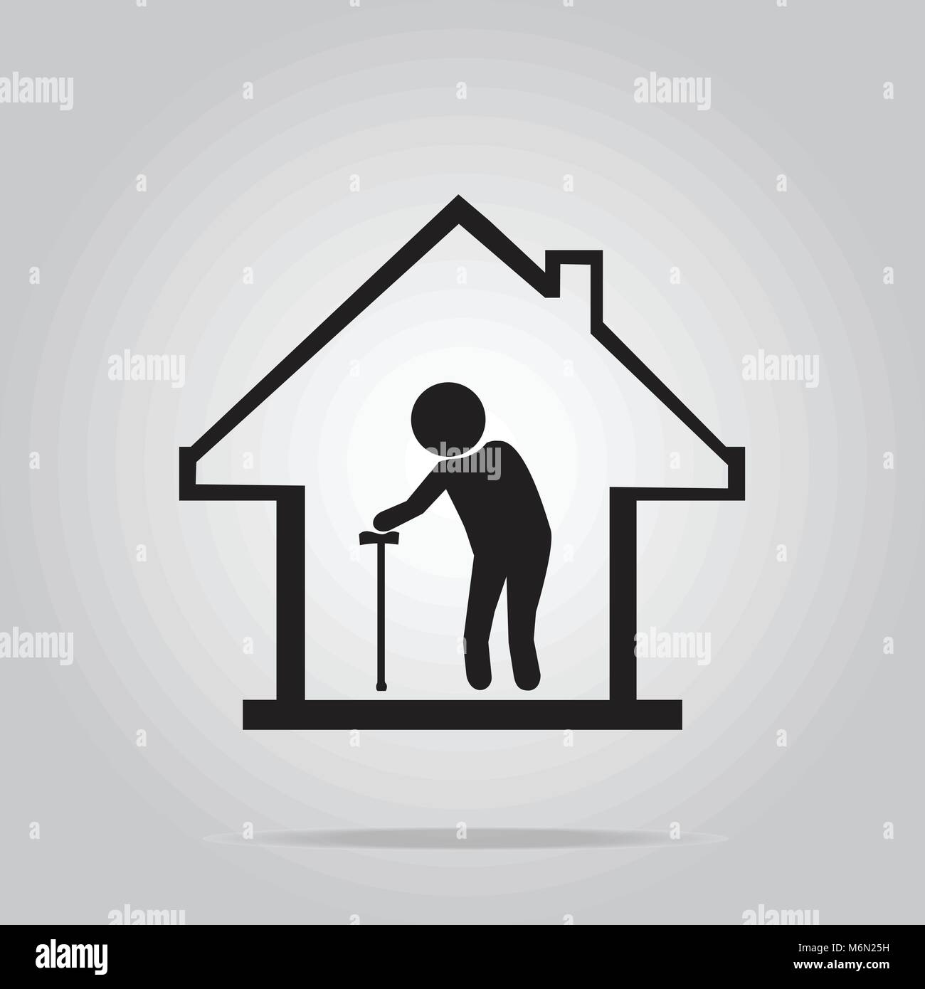 Pflegeheim Symbol, Symbol Vektor illustration Stock Vektor