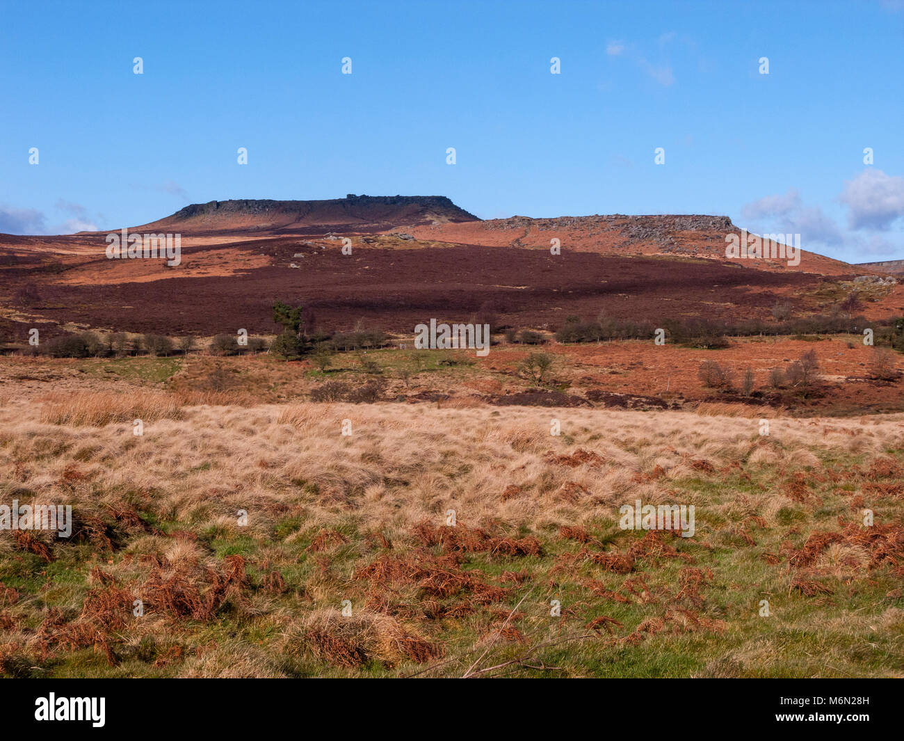 Higger Tor und Carl Wark Hillfort, Peak District National Park Stockfoto