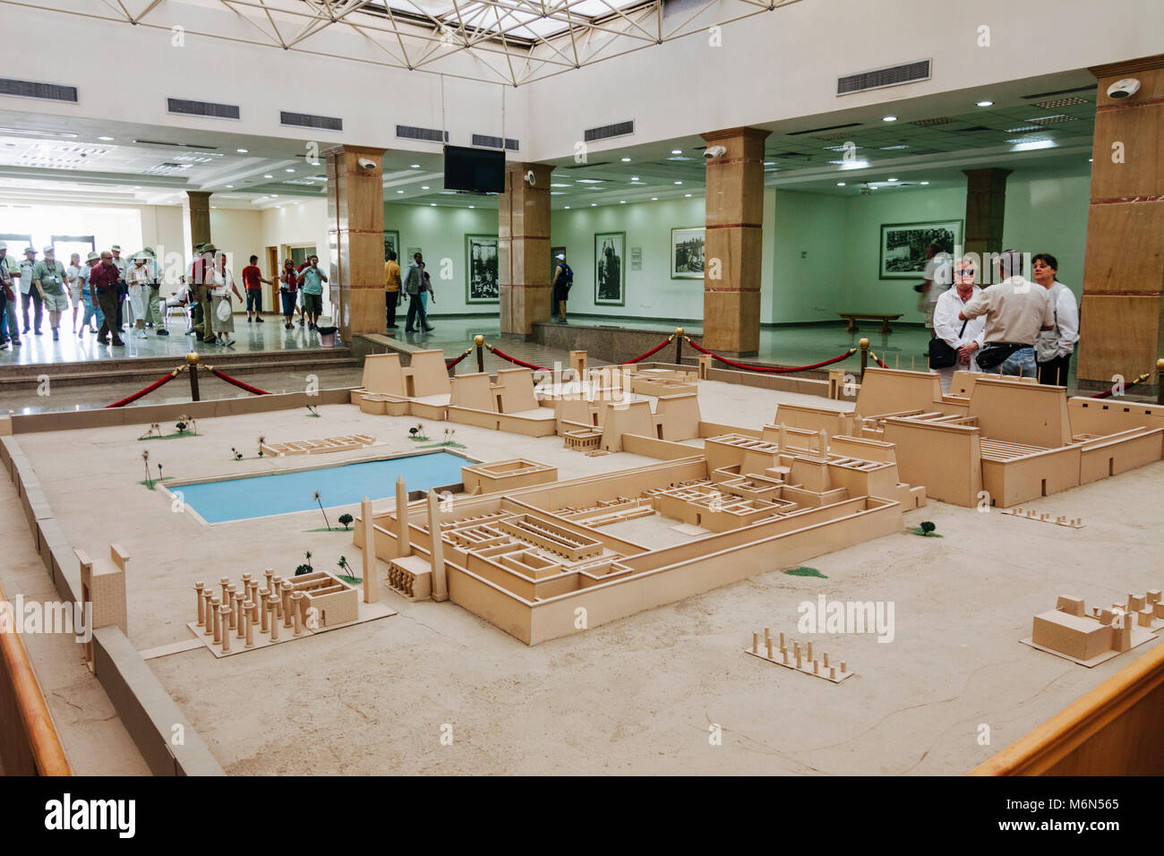 Luxor Ägypten - Oktober 6th, 2011: das Modell der Karnak Tempel Komplex an der Rezeption - Interpretation Centre der Website.. Stockfoto