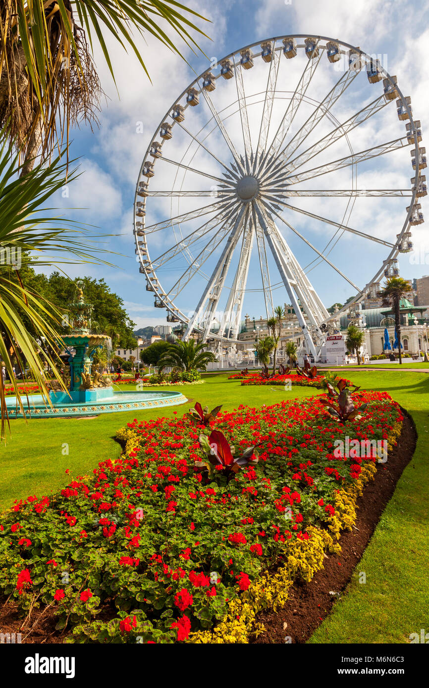 TORQUAY, Großbritannien - 20 September 2016 - Englische Riviera Rad eine 60 Fuß Ferris wheelin Torquay Devon England Stockfoto
