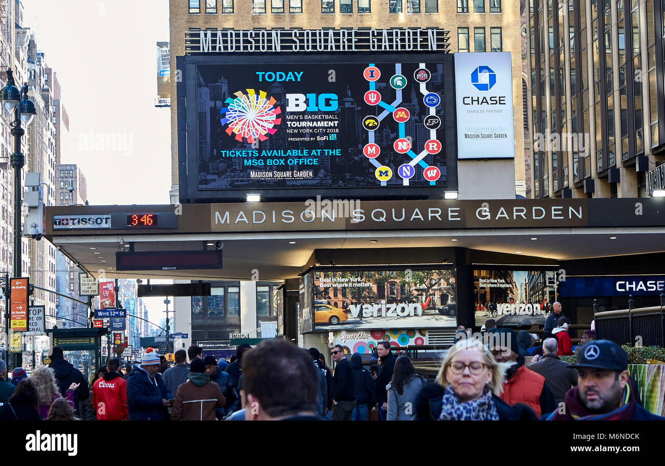 New York New York Usa 4 Mar 2018 Madison Square Garden Lage