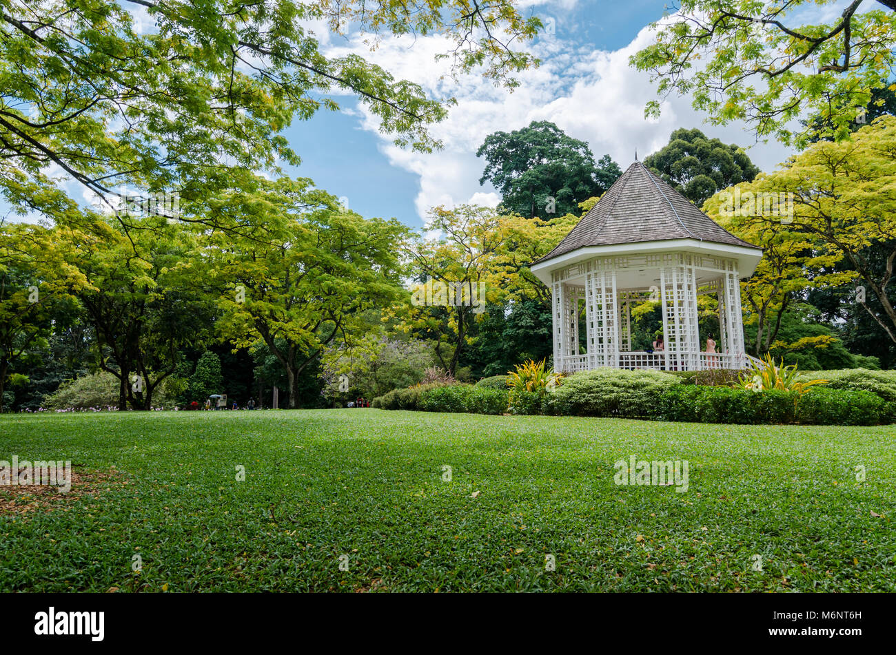 Der Singapore Botanic Gardens Ist Ein 158 Jahre Alten Tropischen