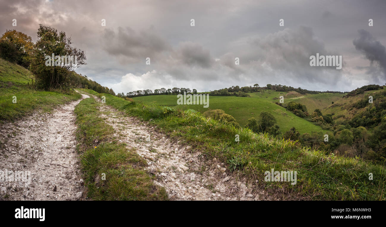 Saddlescombe, South Downs Way, West Sussex Stockfoto