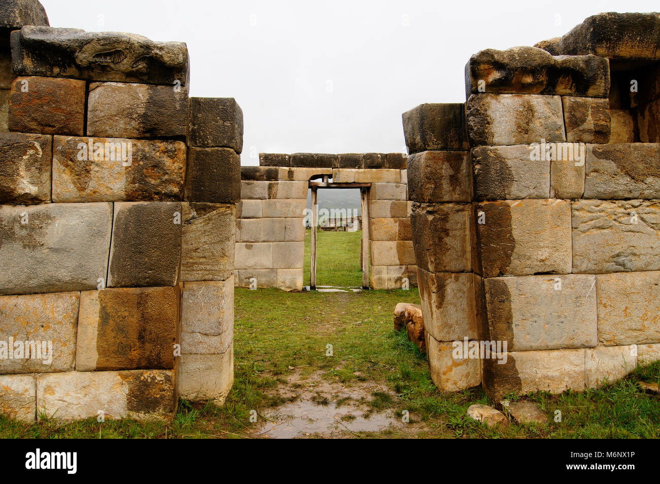 Peru - La Union ist Ruinen der Inka Huánuco Viejo Stadt in Südamerika Stockfoto