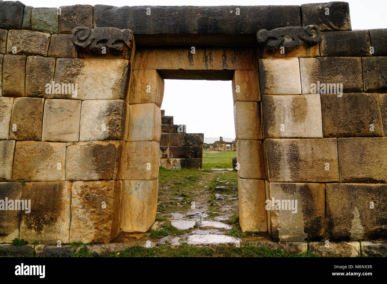 Peru - La Union ist Ruinen der Inka Huánuco Viejo Stadt in Südamerika Stockfoto