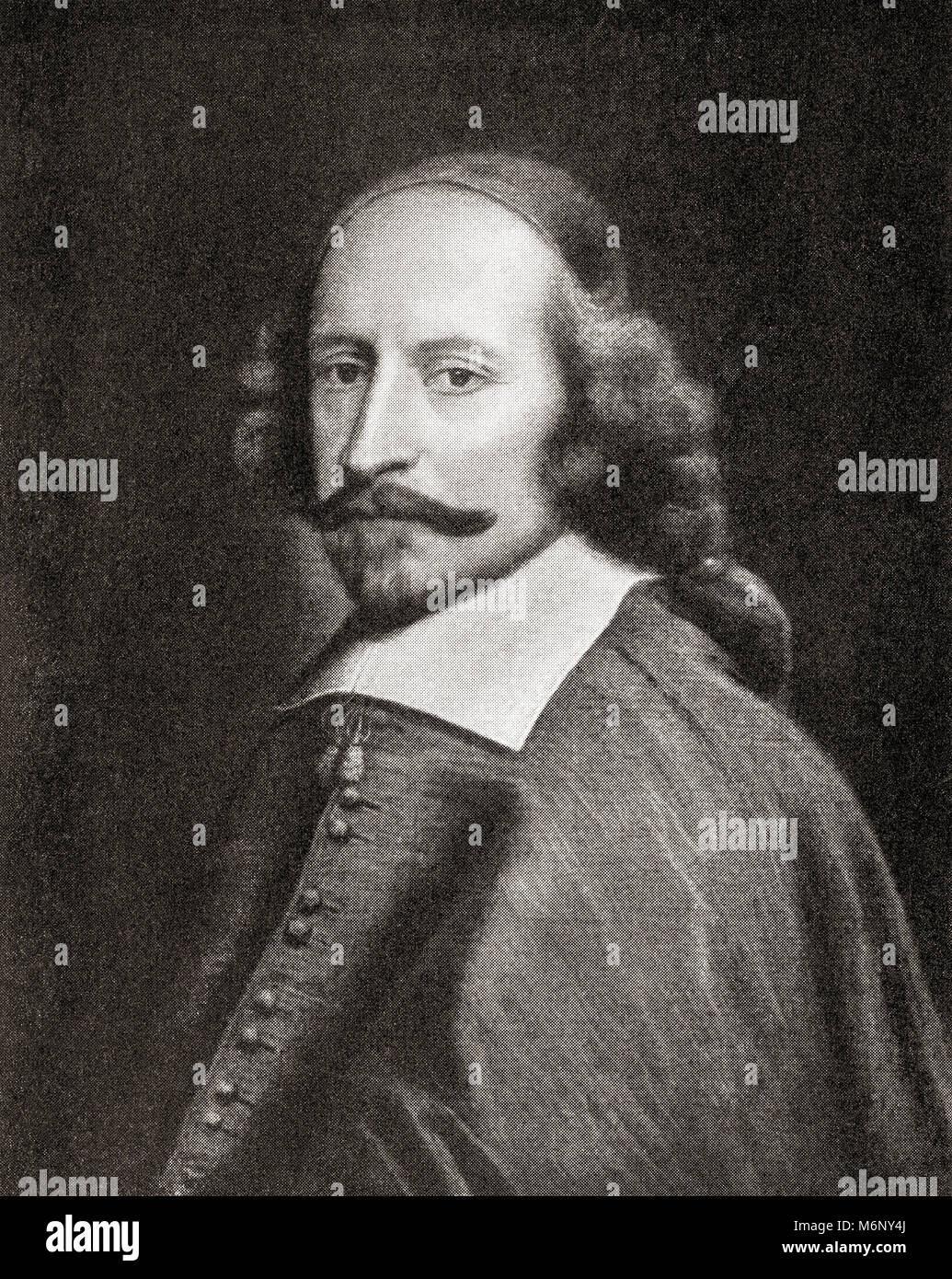 Kardinal Mazarin, Jules Raymond 1. Herzog von Rethel, Mayenne und Nevers, 1602 - 1661, geboren Giulio Raimondo Mazzarini oder Mazarini. Italienische Kardinal, Diplomat und Politiker. Von Hutchinson's Geschichte der Nationen, veröffentlicht 1915. Stockfoto