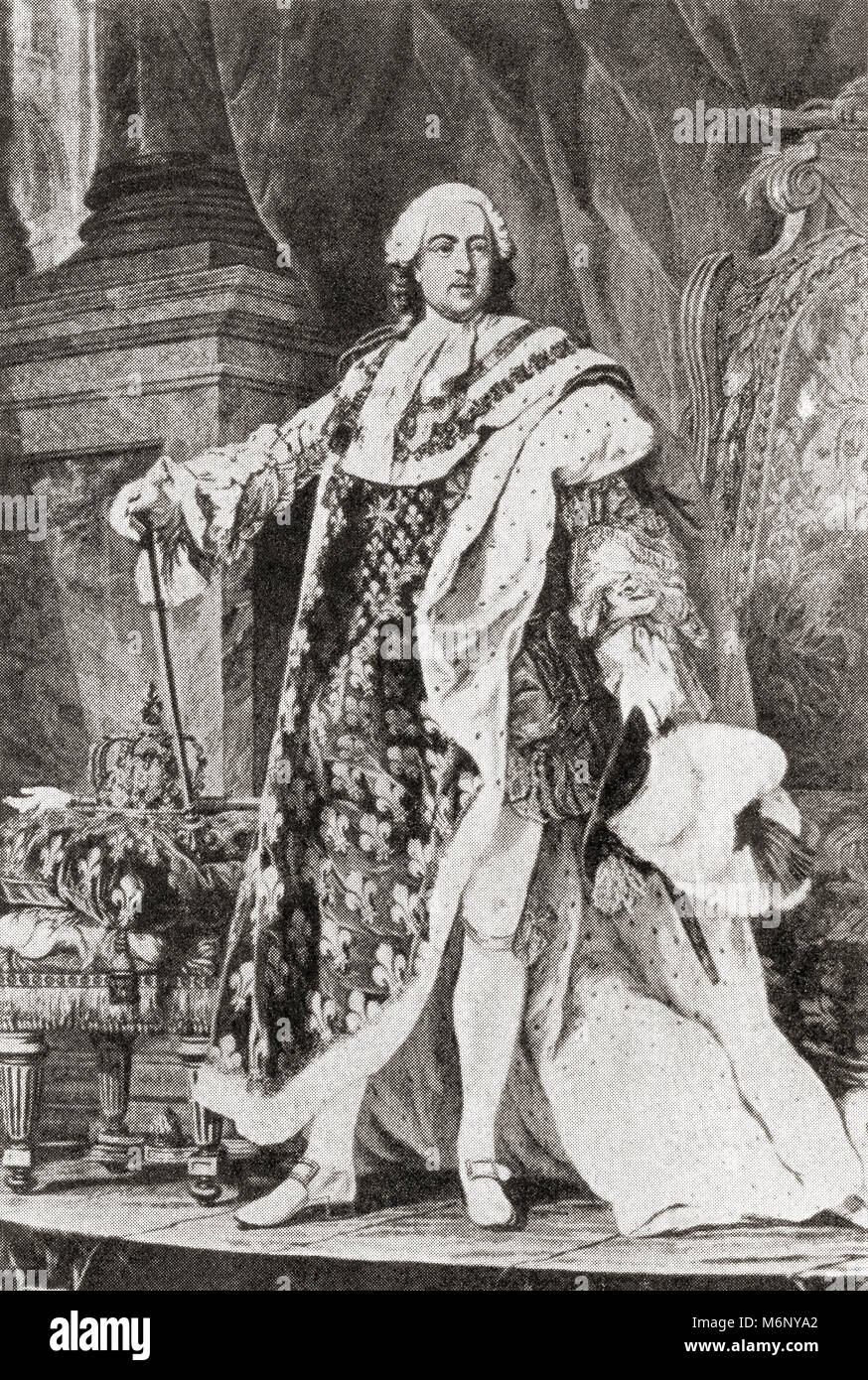 Louis XV, 1710-1774, aka Louis den Geliebten. König von Frankreich. Von Hutchinson's Geschichte der Nationen, veröffentlicht 1915. Stockfoto