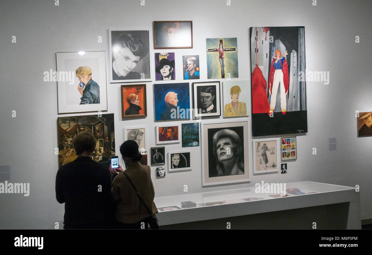 David Bowie ist Ausstellung im Brooklyn Museum NYC Stockfoto