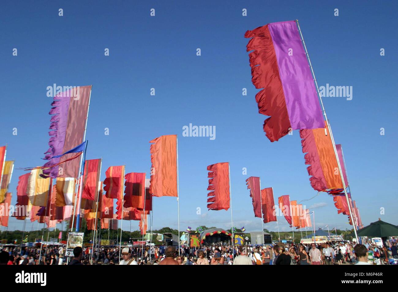 Musikfestival in Glastonbury, Somerset, Großbritannien - 27 Juni 2003. Stockfoto