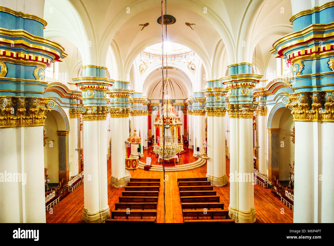 Detaail Innenansicht des Catedral de la Ciudad de Potosi Stockfoto