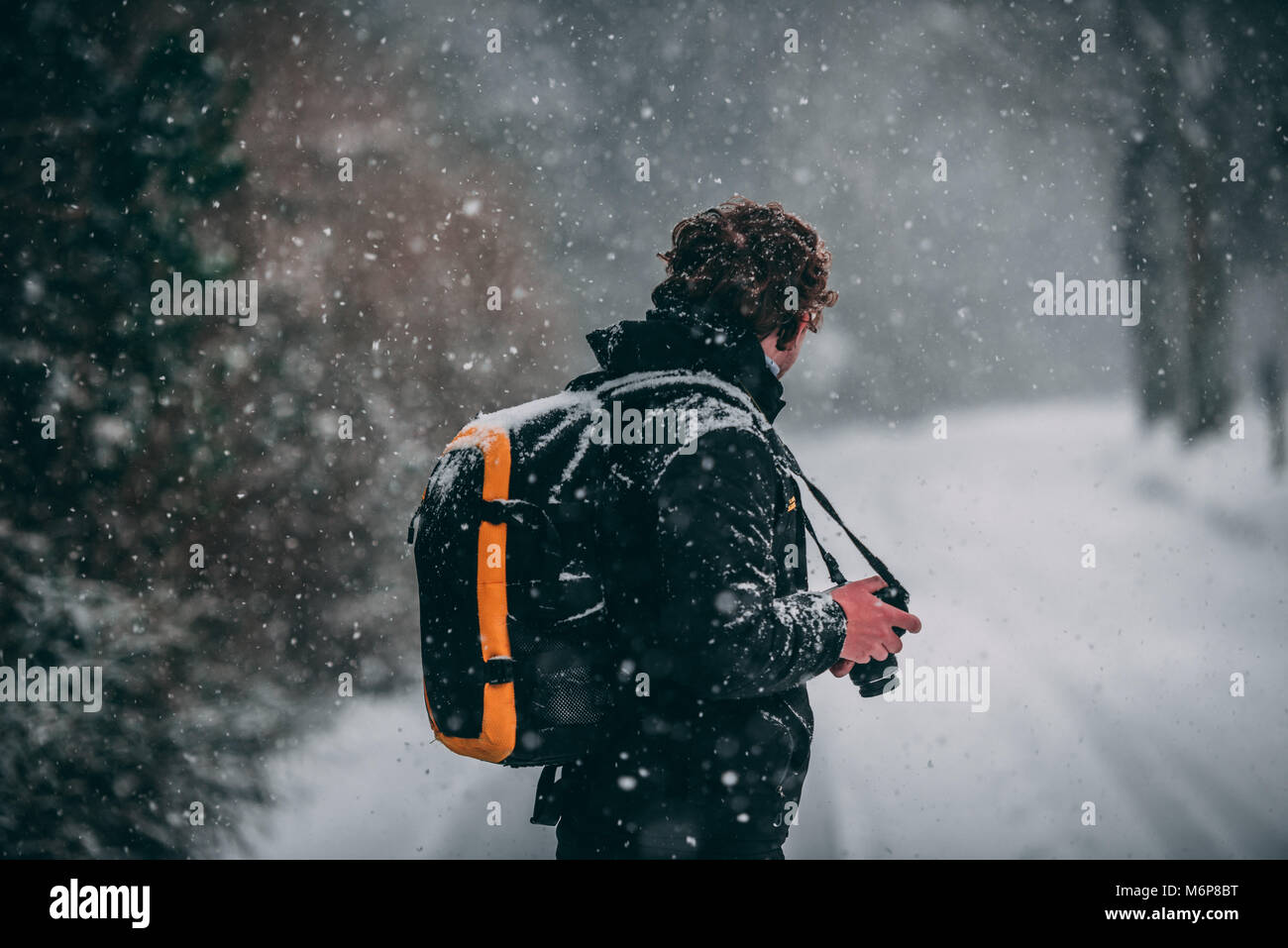 Falmouth im Schnee Stockfoto