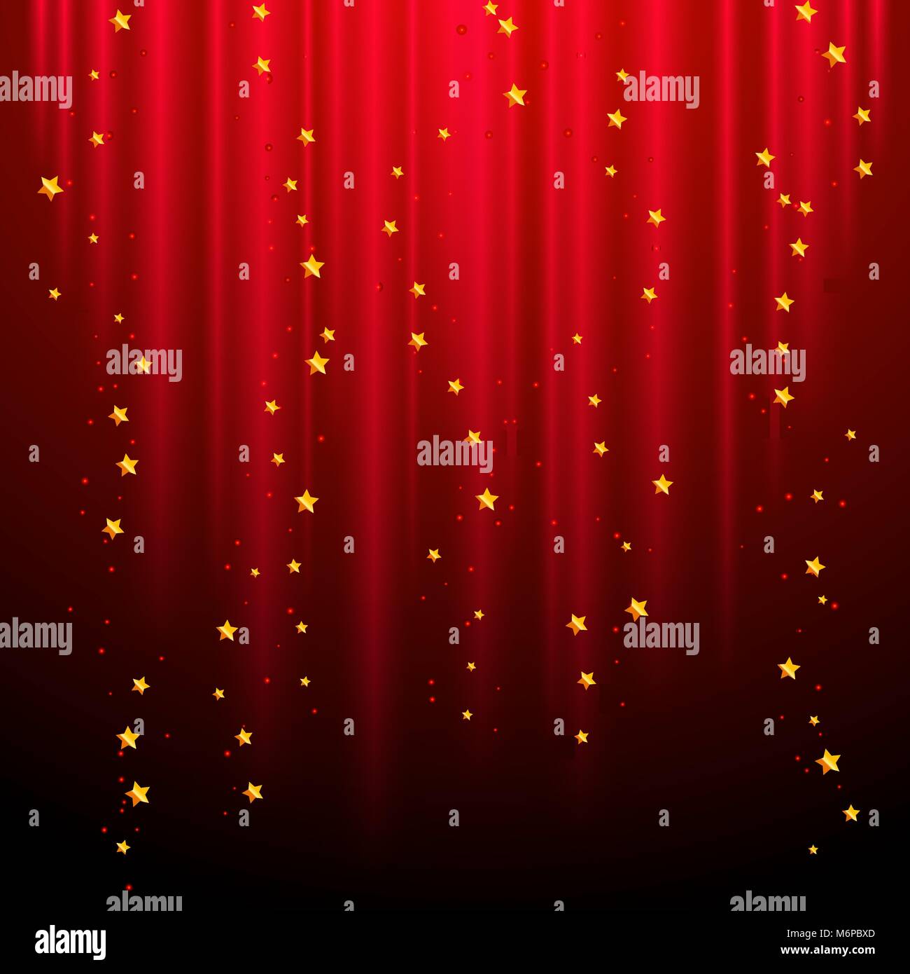 Abstract Roter Hintergrund mit Shooting Stars Stock Vektor