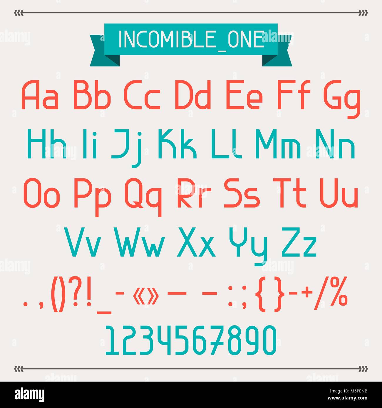 Incomible one Classic Style font Stock Vektor