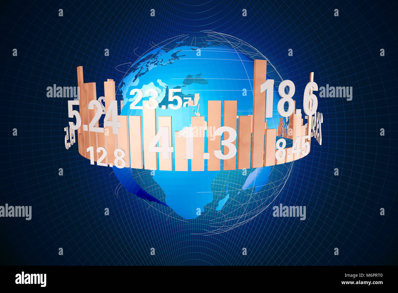 Global Finance, digitale Technologie Finanzen, Börse Daten Stockfoto