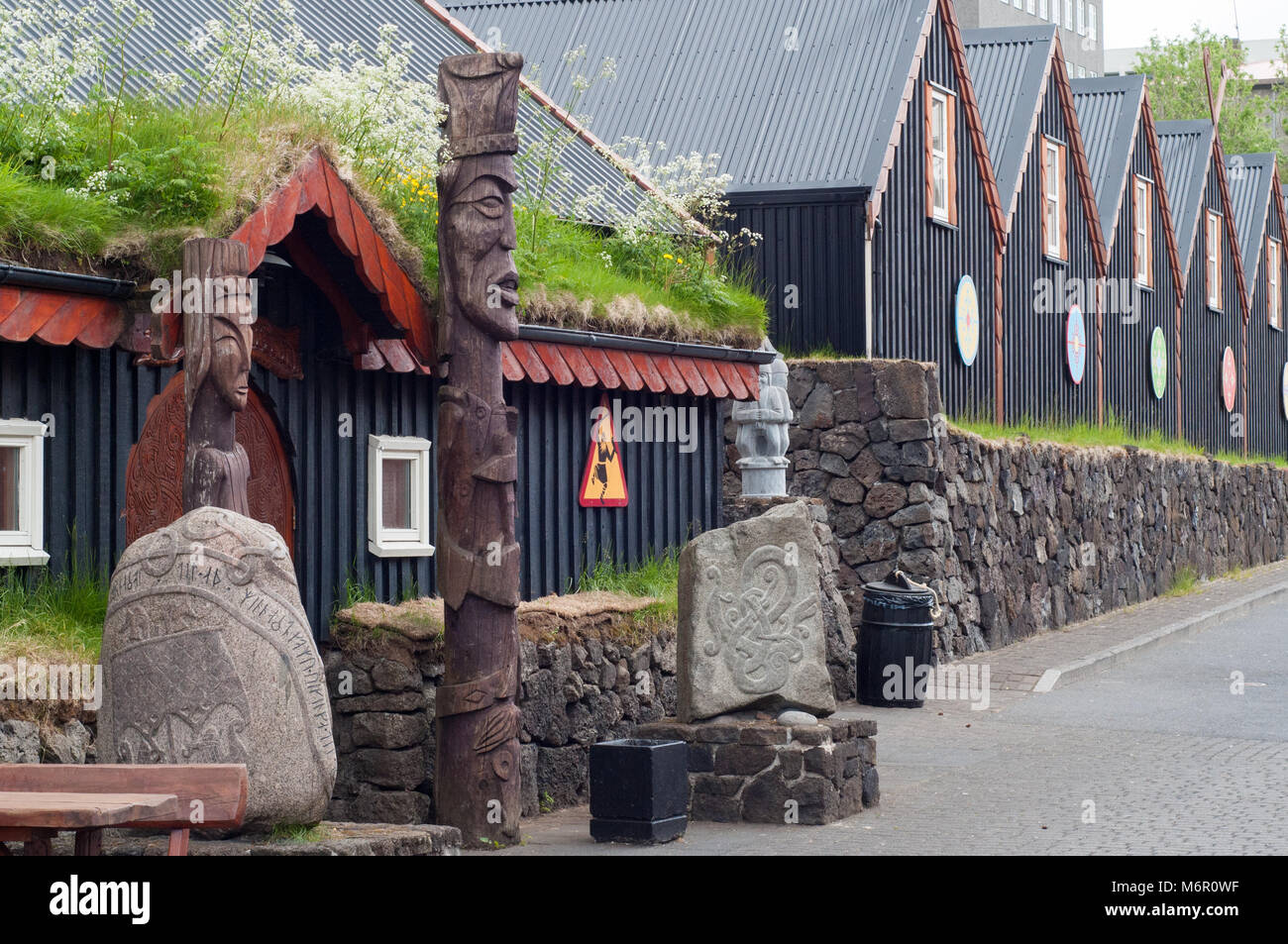 Viking Village, Reykjanes, Hafnarfjordur, Island Stockfoto
