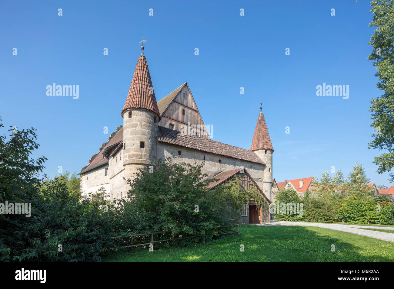 Die äußeren Mauern der Stadt Dinkelsbühl, Bayern, Deutschland Stockfoto