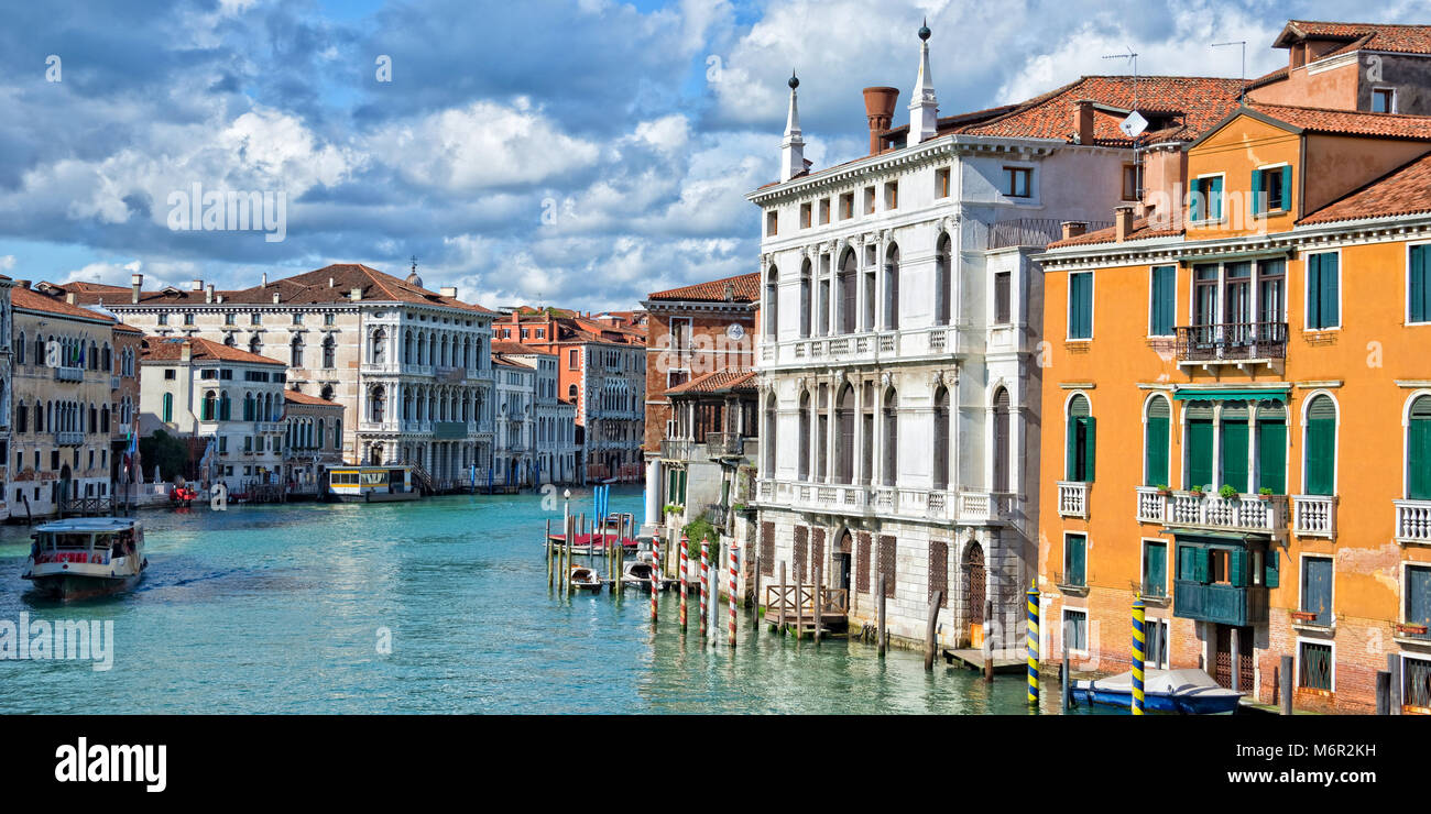 Venedig Italien, Panorama des Canal Grande Stockfoto