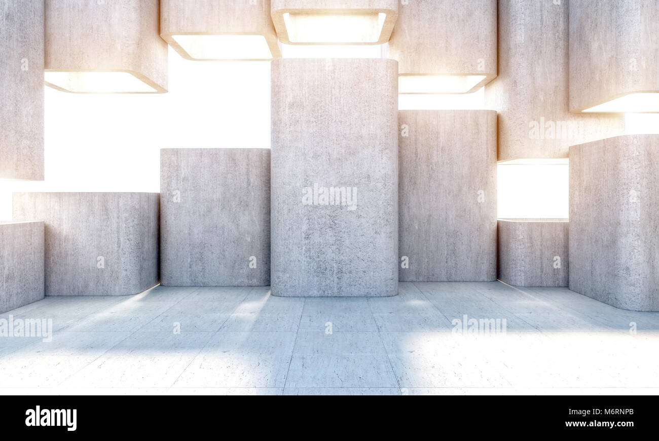 Abstrakte moderne Struktur Textur Beton 3D Rendering image Stockfoto